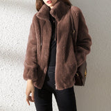 KATE™ | HIGH COLLAR WOOL COAT
