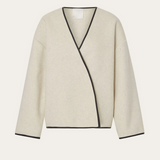 Isabella - Short French minimalist style coat with scarf