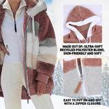 Giorgina - Quilted Sheepskin Wool Coat in Contrast