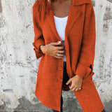 Baylea - Casual coat with lapels and single-breasted button closure