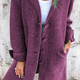 Baylea - Casual coat with lapels and single-breasted button closure