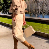 Elegant two-piece set with jacket and skirt