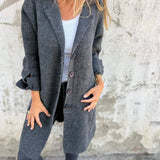 Baylea - Casual coat with lapels and single-breasted button closure