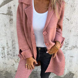 Baylea - Casual coat with lapels and single-breasted button closure