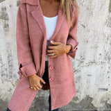 Baylea - Casual coat with lapels and single-breasted button closure