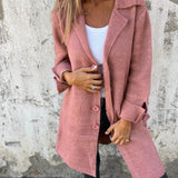 Baylea - Casual coat with lapels and single-breasted button closure