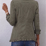 Ascen | Embroidered Jacket with Ruffles for Women